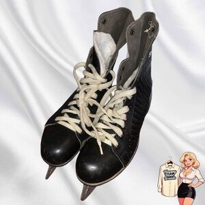 Vintage Sherbrooke Ice Hockey Skates Black Size 6